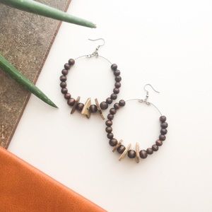 Lennon Wood Hoop Earrings